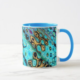 Tasse für aquamarine blaue Flecken