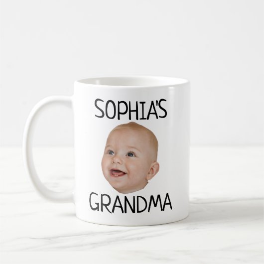 Tasse für BabyGesicht, Baby Foto Kaffee Tasse (Links)