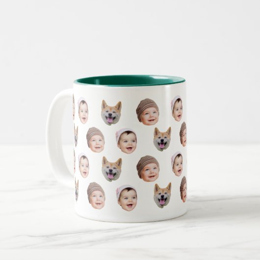 Tasse für BabyGesicht,  für , 3 Fotos für die indi (Vorderseite Links)