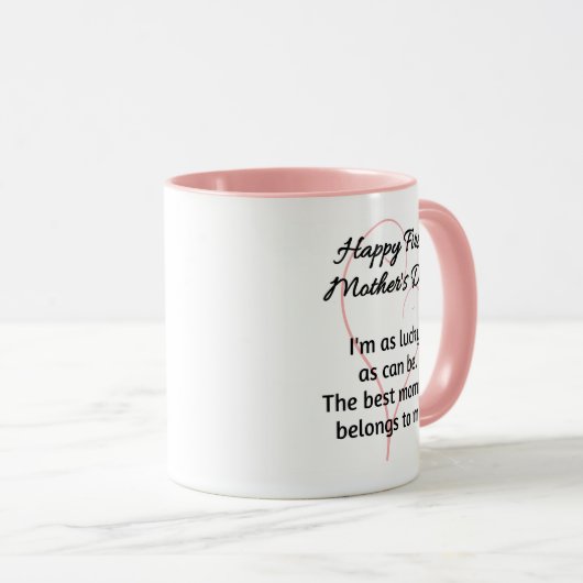 Tasse für Babymädchen am ersten Muttertag (VorderseiteRechts)