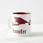Tasse für benutzerdefinierte Absolventen (Vorderseite Links)