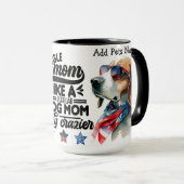 Tasse für benutzerdefinierte Beagle-Mama (VorderseiteRechts)