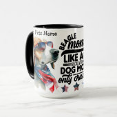Tasse für benutzerdefinierte Beagle-Mama (Vorderseite Links)