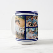 Tasse für benutzerdefinierte Familienfotografie (Vorderseite Links)