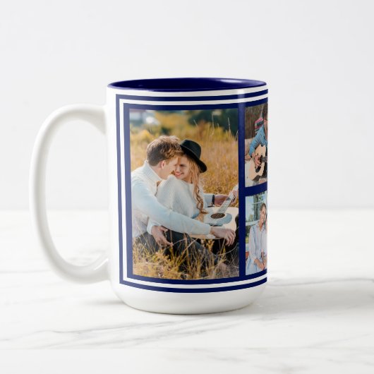 Tasse für benutzerdefinierte Familienfotografie (Links)