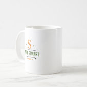 Tasse für benutzerdefinierte Monogramm-Logos mit N (Vorderseite Links)