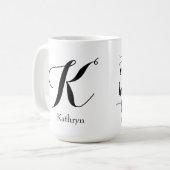 Tasse für benutzerdefinierte Monogramm-ÜBERFLOWING (Vorderseite Links)