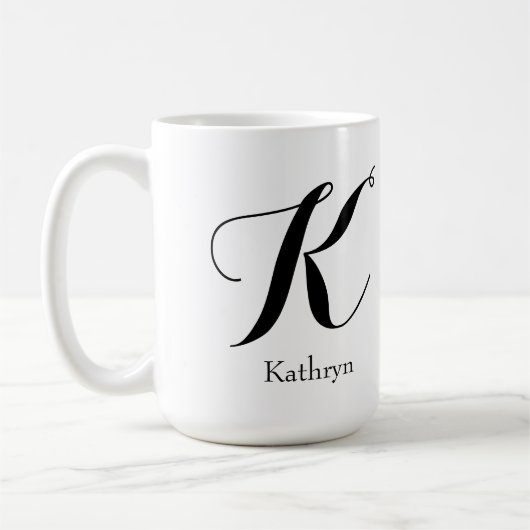Tasse für benutzerdefinierte Monogramm-ÜBERFLOWING (Links)