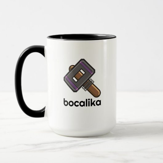 Tasse für benutzerdefinierte Pixel-Hammer-Logos -  (Links)
