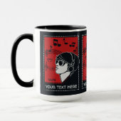 Tasse für benutzerdefinierte Text-Art-Deco-Musik (Links)