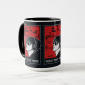 Tasse für benutzerdefinierte Text-Art-Deco-Musik (Vorderseite Links)