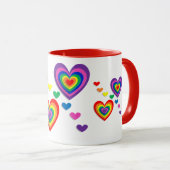 Tasse für benutzerdefiniertes Herz (VorderseiteRechts)