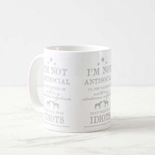 Tasse für Besitzer von Rhodesian Ridgebacks (Vorderseite Links)