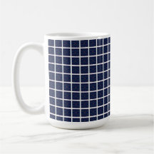 Tasse für blaue geometrische Quadrate