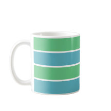 Tasse für blaue / grüne Streifen