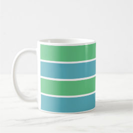 Tasse für blaue / grüne Streifen