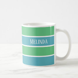 Tasse für blaue / grüne Streifen