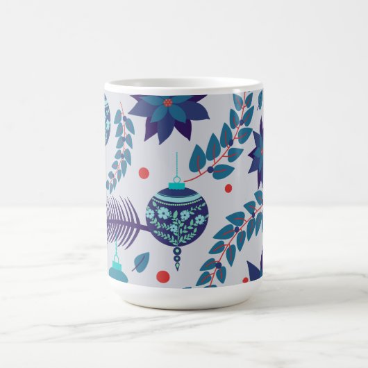 Tasse für blaue und rote Weihnachtsschmuck (Mittel)