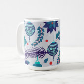 Tasse für blaue und rote Weihnachtsschmuck (Vorderseite Links)