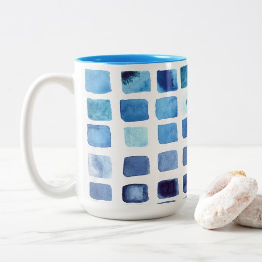 Tasse für blaue Wasserfarben (Mit Donut)