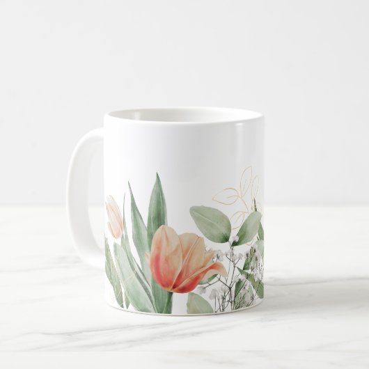 Tasse für Blumendesign (Vorderseite Links)
