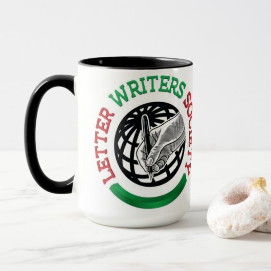 Tasse für Briefschriftsteller (Mit Donut)