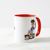 Tasse für brünette Malerinnen (VorderseiteRechts)