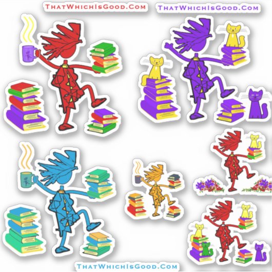 Tasse für Bücher Aufkleber (Vorderseite)