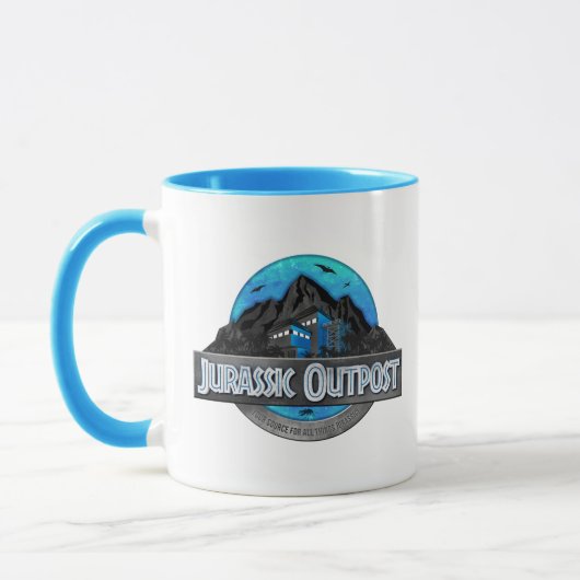 Tasse für das Blue Jurassic Outpost-Logo (Links)