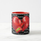 Tasse für das Boxing gepackter Text-Design (Zentrum)