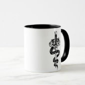 Tasse für das Logo des Asylum Fight Club (VorderseiteRechts)