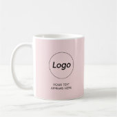 Tasse für das Logo des Unternehmens Blush Pink (Links)