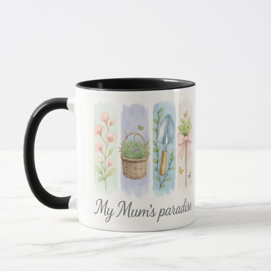 Tasse für das Paradies meiner Mutter - Blumengarte (Links)