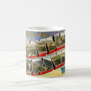 Tasse für das Retro-Skyline-Laufwerk