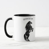 Tasse für das Schwarze Wildpferd mit eigenem Text (Links)