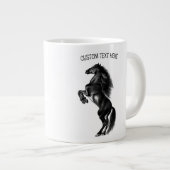 Tasse für das Schwarze Wildpferd mit eigenem Text (Vorderseite Rechts)