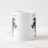 Tasse für das Schwarze Wildpferd mit eigenem Text (Vorderseite)