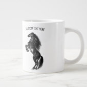 Tasse für das Schwarze Wildpferd mit eigenem Text (Rechts)