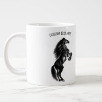 Tasse für das Schwarze Wildpferd mit eigenem Text