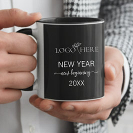 Tasse für das Schwarzweiß-Firmenlogo