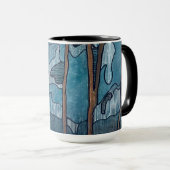 Tasse für den blauen und weißen Kaffee (VorderseiteRechts)