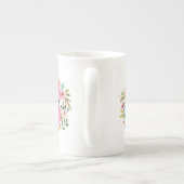 Tasse für den Blumennamen erste benutzerdefinierte (Rückseite)