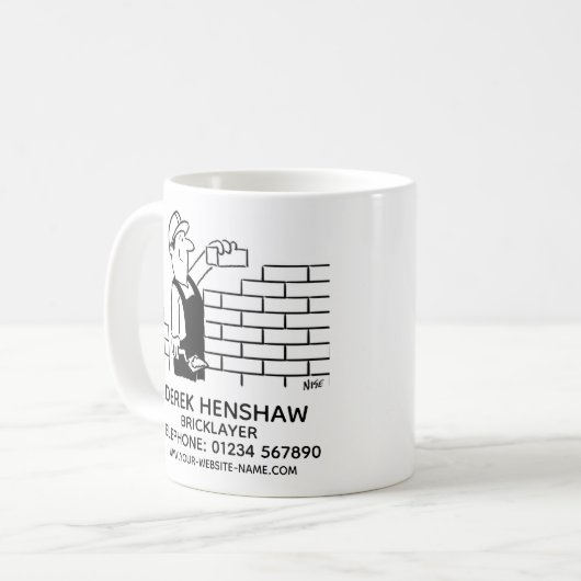 Tasse für den Bricklayer-Werbecoffee (Vorderseite Links)