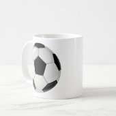 Tasse für den einfachen Schwarz-Weiß-Fußball (Vorderseite Links)