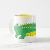 Tasse für den grünen und gelben Alligator (Vorderseite Links)