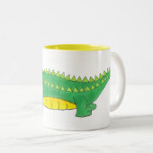 Tasse für den grünen und gelben Alligator (VorderseiteRechts)