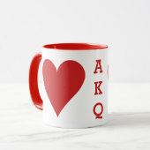 Tasse für den Kartenspieler - Herz (Vorderseite Links)