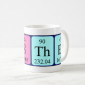 Tasse für den periodischen Tabellennamen (VorderseiteRechts)