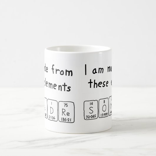 Tasse für den periodischen Tabellennamen Sondre (Mittel)