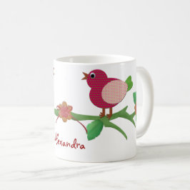 Tasse für den persönlichen Namen von Vögeln
